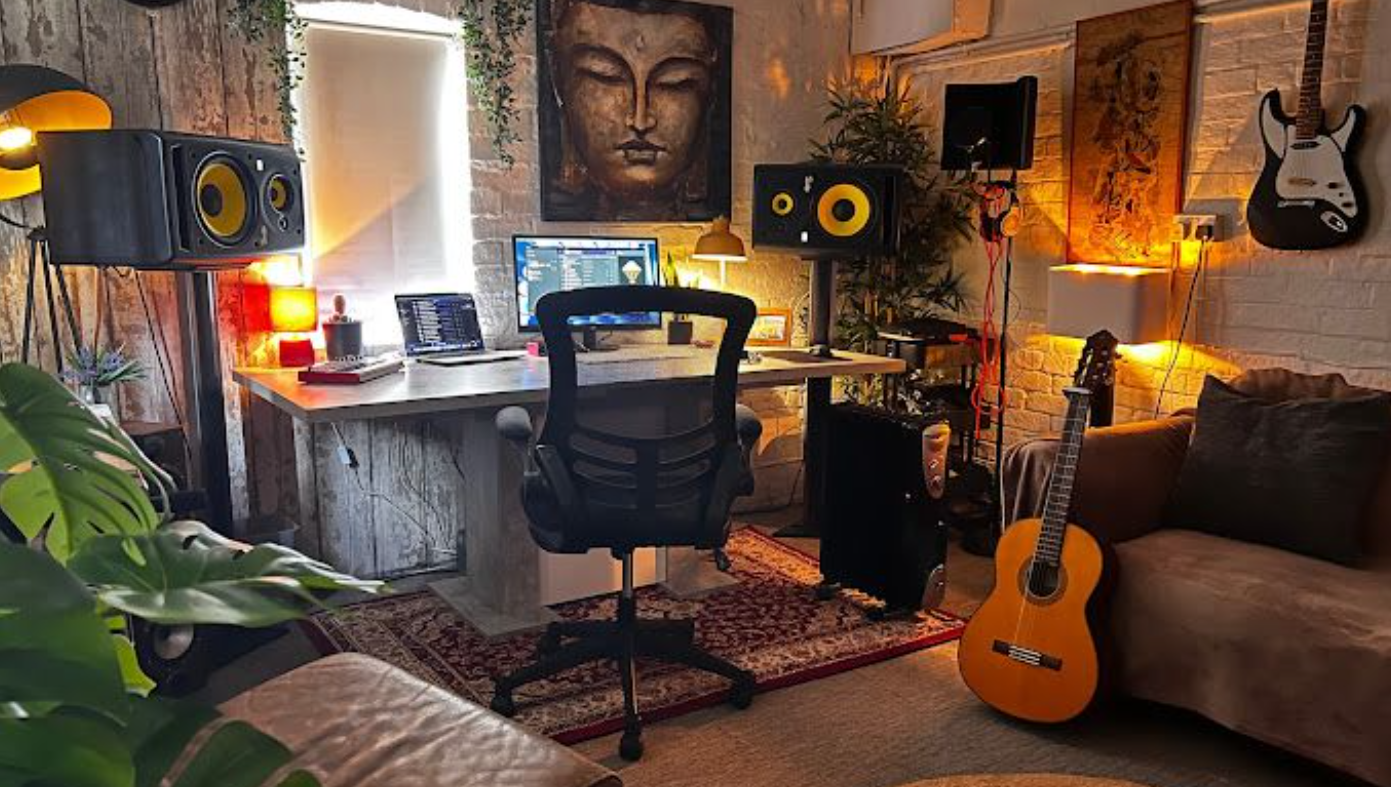 Canalside Collective — The Studio: the recording space with equipment and instruments.